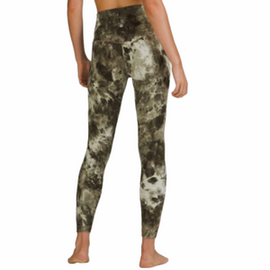 Lululemon Align Pant Super Hi-Rise 28" Sz 2 Diamond Dye Light Sage Medium Olive